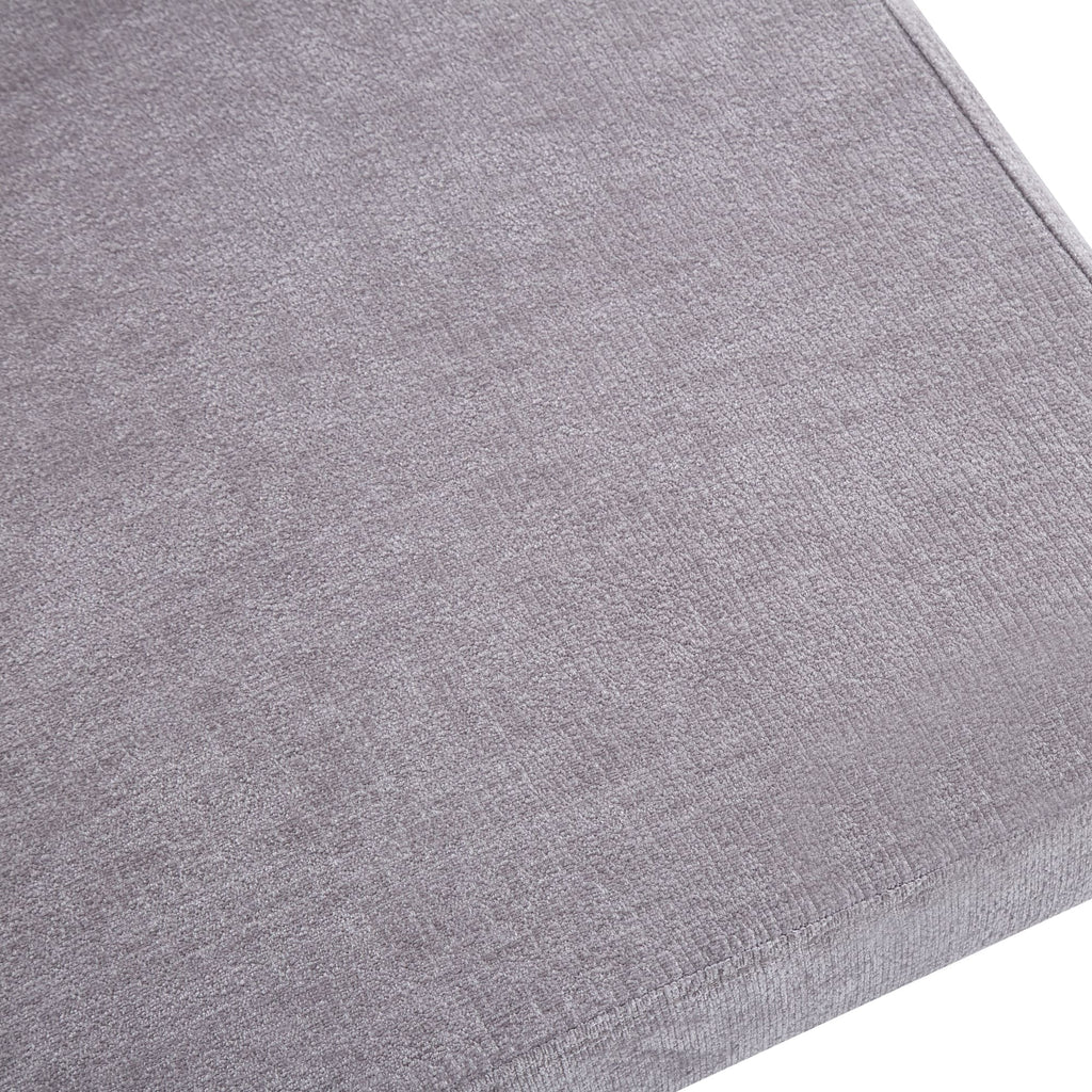 CHAISE BAGUETTE PIED EFFET BOIS SERGE CHENILLE LIGHT GRIS